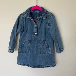 Zara Denim Jean Dress 2-3